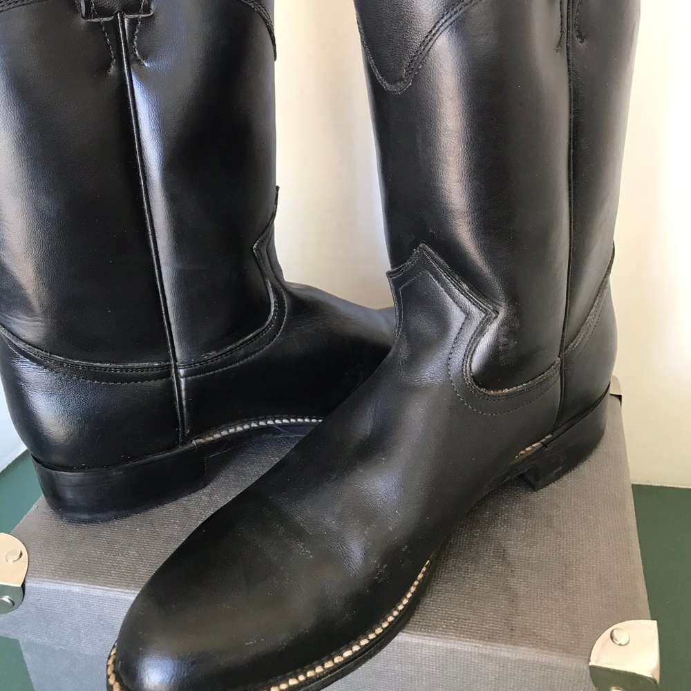 Silverton Black Leather Mid-calf Boot